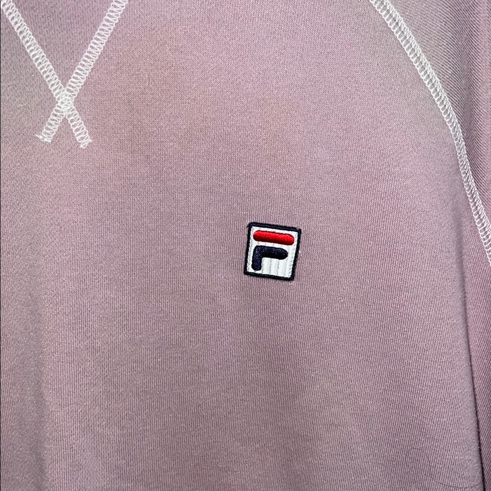 RETRO- FILA- Light Purple Sweatshirt with Logo